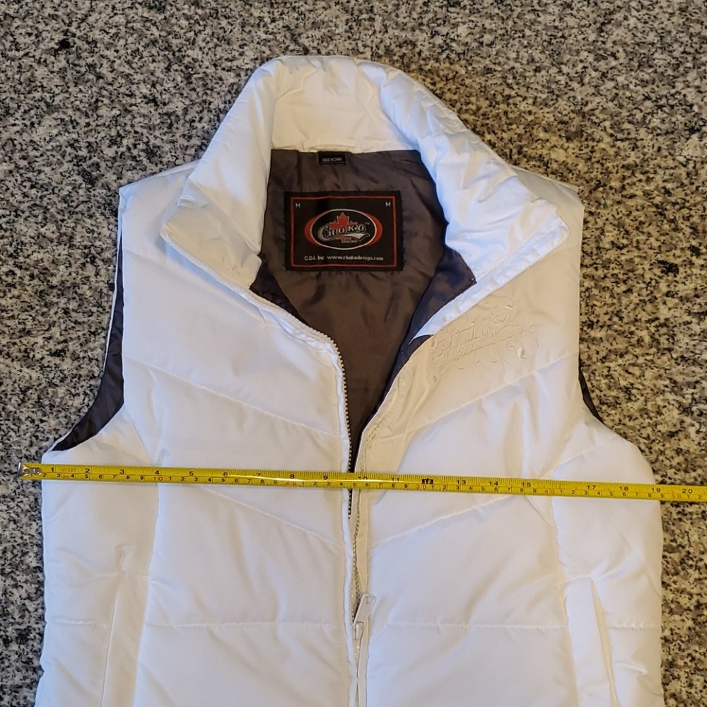 Pink Ribbon Riders white puffer vest - Picture 5 of 8